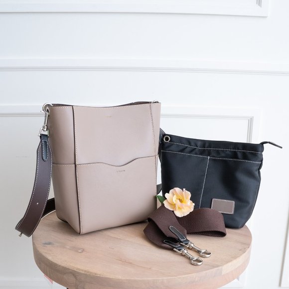 *NEW* The Jordan Leather Bucket Bag - Pale Rose - Picture 3 of 7